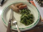 Sausages and Fiddleheads